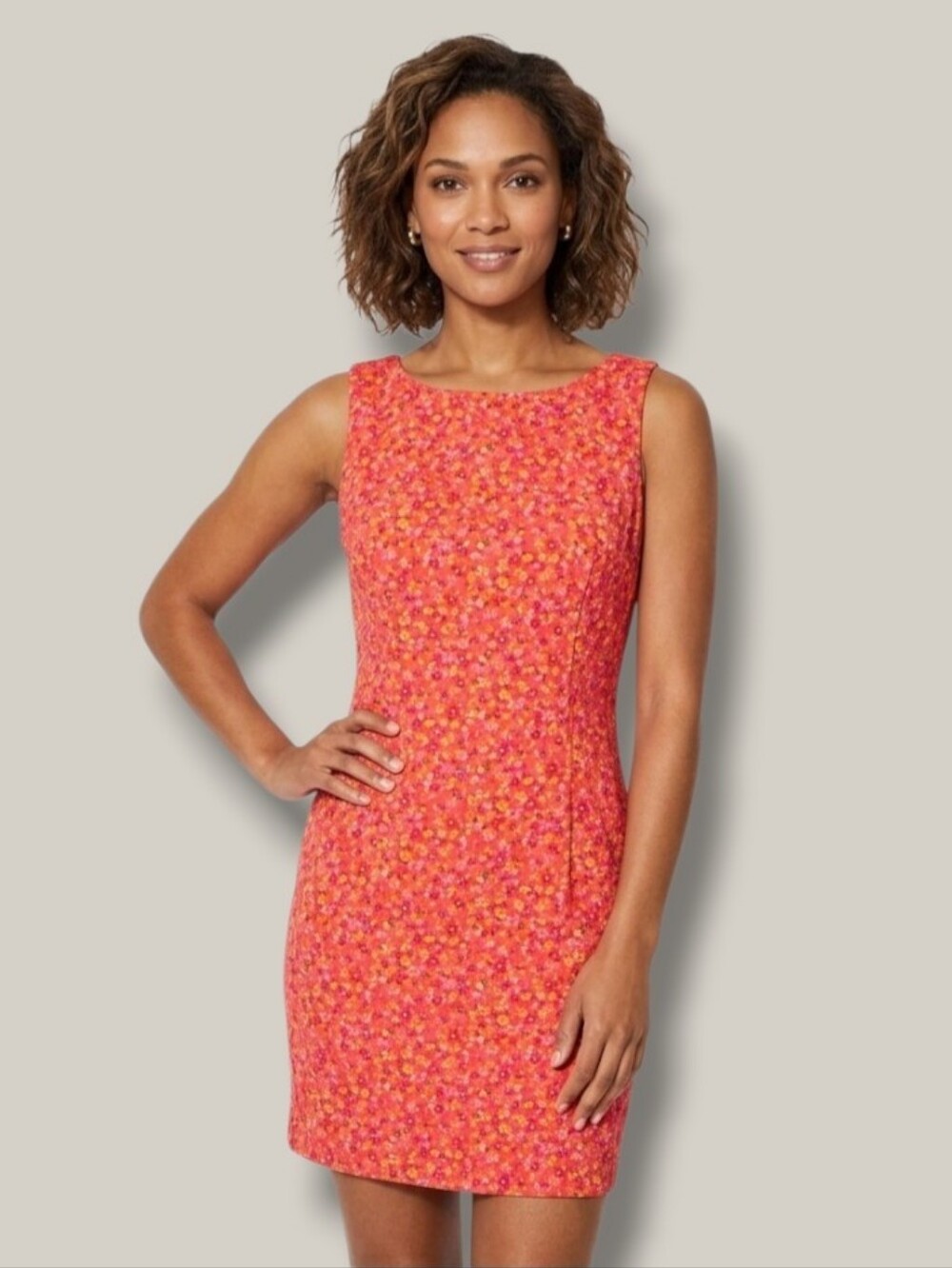 🌹2 x Host Pick🌹 John Roberts Petite Women's Coral Ditsy Floral Cami Dress
